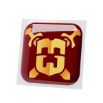 Смоляные стикеры — MineShield Лого (Красный)