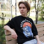 Футболка Oversize — KlashRaick "Необычный кот" — изображение 2